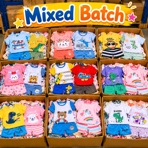 Stocklot Summer Kids Clothes Sets Toddler Boys Girls Outfits Clearance T-shirt <b>Shorts</b> Skirts Various Cartoon <b>Rainbow</b> Bear Plaid - Product Image 6