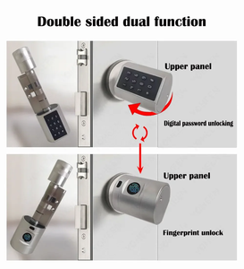 Kunci Silinder <span class=keywords><strong>Digital</strong></span> Euro TTlock Tuya Hitam Pengganti Silinder Lama Hotel Apartemen Dukungan Kustom SDK dengan Aplikasi Anda Sendiri - Product Image 3