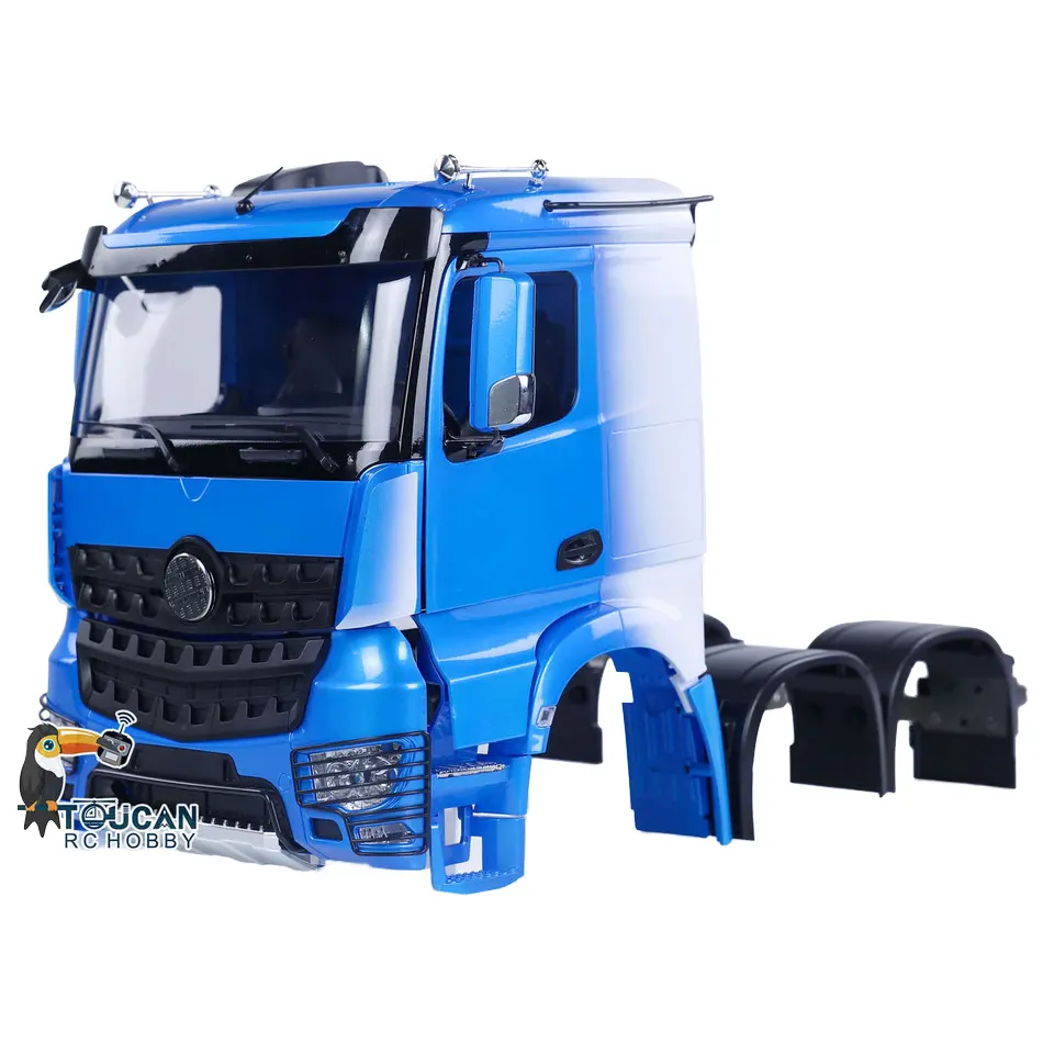 1/14 RC plastik boyalı kabin vücut seti kitleri için 6x6 uzaktan kumanda traktör kamyon 6X4 araba DIY Model parçaları THZH1707