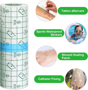 Rollo de película adhesiva transparente de 15 cm x 10 m para el cuidado posterior del tatuaje, impermeable, segunda piel, vendaje curativo - Product Image 3