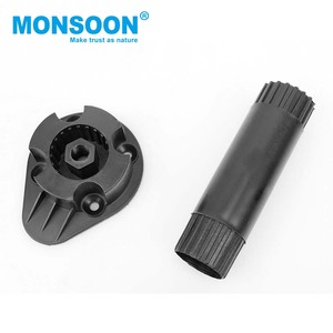 MONSOON Plastic <b>Adjustable</b> Furniture <b>Leg</b> Black Round Kitchen Cabinet Leveling Feet for Cabinet <b>Table</b> Desk Sofa - Product Image 4
