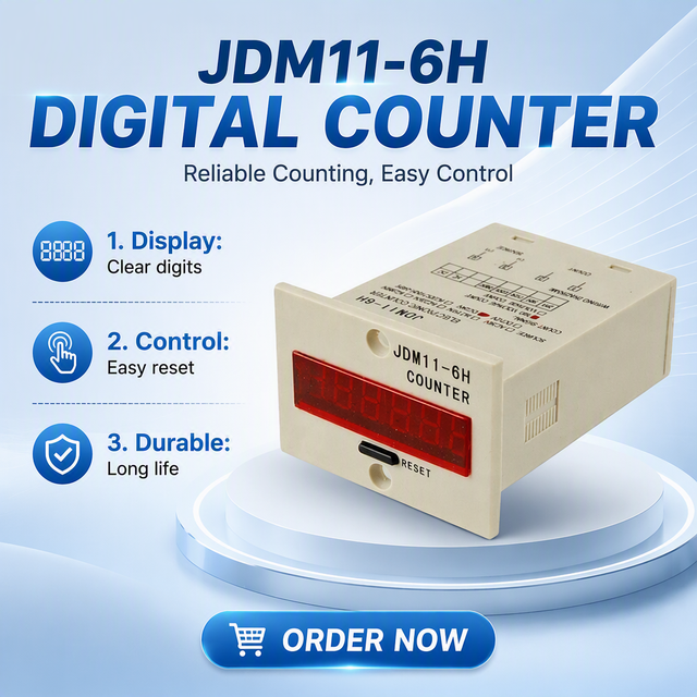 JDM11-6H 6 Digits Lcd Display Electronic Digital Production Counter