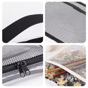 Large Capacity PVC <b>Transparent</b> Mesh Storage <b>Bag</b> Waterproof Casual <b>Makeup</b> Zipper <b>Bag</b> Portable Toy <b>Bag</b> - Product Image 2
