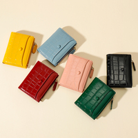 TAOMICMIC dompet wanita, kantung pendek ritsleting pola batu Vintage