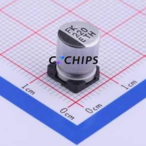Condensateur électrolytique en aluminium SMD 25THV220MEFC8X10.5, SMD, D8xL10.5mm 220uF 20% 25V 8mm - Product Image 1