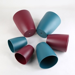 थोक दो रंग फूल के बर्तन मैसेटस डी वाइरो प्लास्टिक गार्डन पौधे फूल बर्तन नर्सरी रोपाई पॉट - Product Image 4