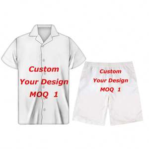 Gran oferta 2022, camisa con botones para hombre con patrón jamaicano personalizado, pantalones de playa de manga corta, trajes de verano de talla grande para hombre - Product Image 5