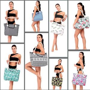 Sac fourre-tout en toile de coton 18OZ personnalisé avec logo, sac de plage en toile avec poignées en corde pour femme - Product Image 6