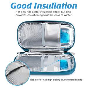 Emballage de médicaments à température visible pour l'insuline - Boîte de réfrigération pour le transport pharmaceutique - Comprend des blocs de glace remplaçables - Product Image 5