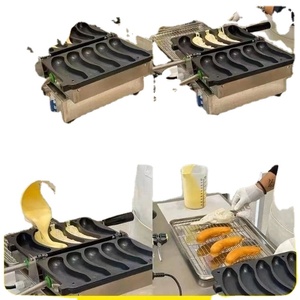Banana Shape <b>Waffle</b> <b>Maker</b> Commercial Stuffed <b>Waffle</b> <b>Maker</b> <b>Waffle</b> Stick Machine for Restaurant Beach Party - Product Image 6