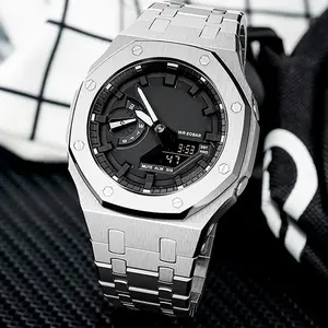 Ga2100 Modificatie Kit Luxe Roestvrijstalen Horlogekast Riem Vervanging Accessoires Mod Kit Voor Heren Horloges Ga2100 Ga2110