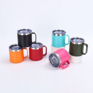 Generic Custom Logo 14oz Insulated Handle Mug Stainless Steel Ice <b>Coffee</b> Cup for Office Daily Drink - Product Image 2