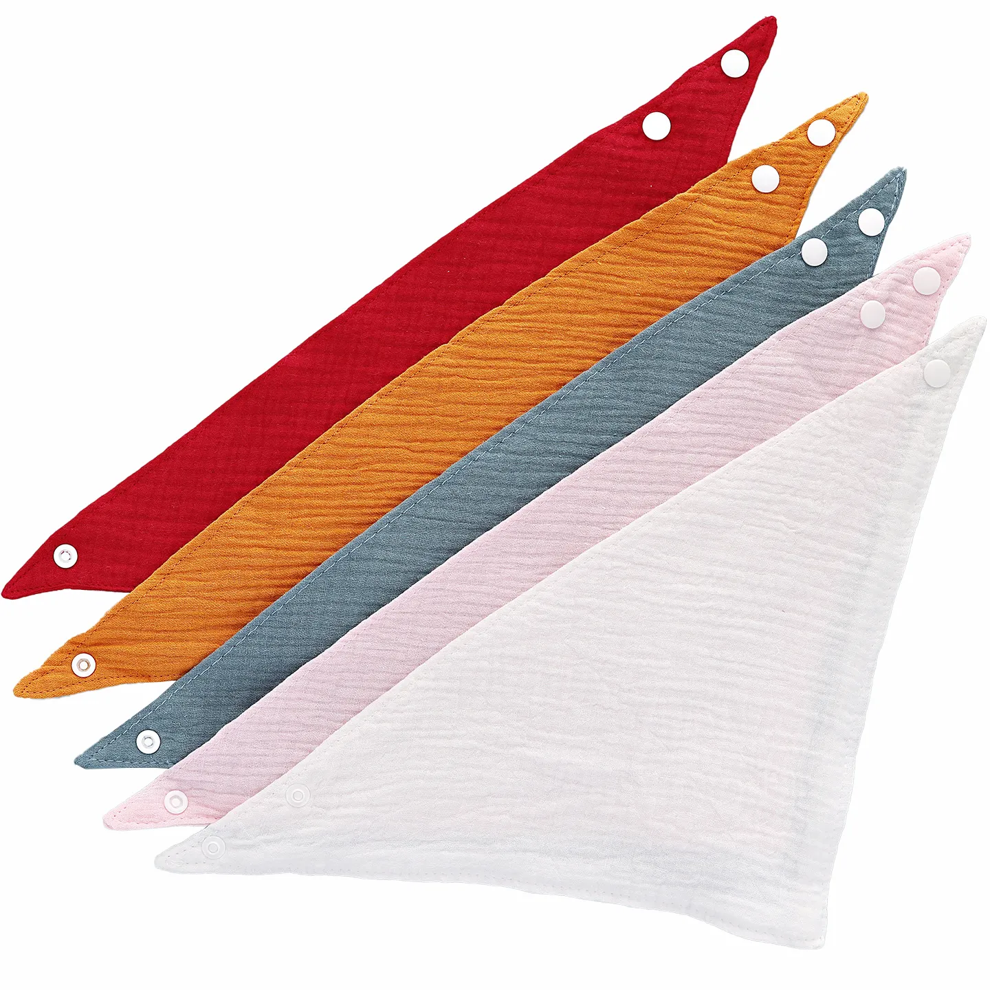 Mousseline Baby Bandana Slabbetjes 8 Pack Baby Bandana Kwijlen Slabbetjes Zacht En Aanpassen Oem Service 100% Katoen Voor Meisjes Jongens Groene Ondersteuning