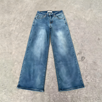 Jeans de Mujer al Por Mayor a Bajo Precio, de Alta Calidad, Lavados, de Pierna Recta, Corte Holgado, Estilo Workwear