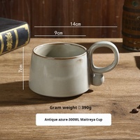 FENN Vente en gros de tasses à eau et à lait en porcelaine, mugs à café en céramique japonaise, mugs en grès personnalisés avec anse