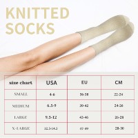 Chaussettes en tricot torsadé douces et chaudes en mélange de coton antibactérien pour femmes, idéales pour la maison, le bureau, le quotidien et les journées froides