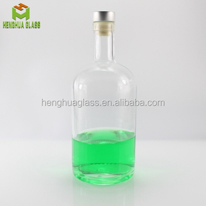 <span class=keywords><strong>Bouteille</strong></span> de vodka en verre super flint personnalisée de 1000 ml, 1 L, 1 litre, 32 oz, ronde, pour <span class=keywords><strong>rhum</strong></span>, whisky, gin, spiritueux, liqueur, avec bouchon - Product Image 4