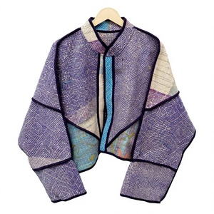 <b>ART</b>&<b>ART</b> Traditional Handmade Premium Cotton Kantha Jacket Breathable Eco-Friendly Quilted Vintage Autumn Party Wear Women's High - Product Image 1