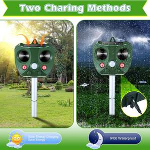 Repelente Ultrasónico de Animales, Solar, Impermeable, Patentado, para Exteriores, Repelente de Ratones y Aves, Venta al Por Mayor de Fábrica - Product Image 2