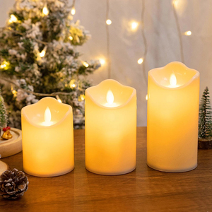 Velas <span class=keywords><strong>LED</strong></span> sin Llama con Efecto de Parpadeo, Velas a Pilas para Decoración de Bodas, Artículos para Fiestas de Cumpleaños, Luces de Navidad - Product Image 1