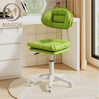 Tabouret de barbier professionnel Mason, tabouret de salon en cuir avec roulettes, pivotant, réglable, pompe hydraulique, design nordique