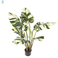 Plante artificielle Monstera tropicale avec feuilles variées, réaliste, en plastique, pour décoration intérieure, verdure