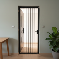 Porte moustiquaire pliante en maille diamantée en acier inoxydable, design moderne en aluminium, pour hôtels, garantie 5 ans, taille personnalisée
