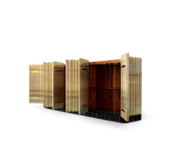 Buffet de luxe en laiton, meuble de rangement haut de gamme, design personnalisé, pour villa, hall d'hôtel, salon