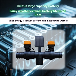 Vanne d'irrigation agricole motorisée solaire intelligente DaringFish 12V, vanne à bille trois voies, sortie d'eau intelligente pour champ - Product Image 2