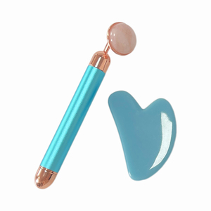 Vật liệu thủy tinh độc đáo hearted hình Turquoise màu gua SHA công cụ - Product Image 6