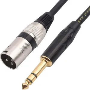 Giắc Cắm Guitar 6ft Stereo Đến XLR Nam Tín Hiệu Cân Bằng Kết Nối Cáp Nhạc Cụ 1/4 "Đến XLR Cắm Cáp Loa Mike Cho Mic