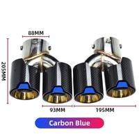 Embout d'échappement DEX pour M240i/M340i/M440i G20 G21 G23 G42, style performance, en fibre de carbone, double sortie d'échappement, silencieux, embout de tuyau d'échappement