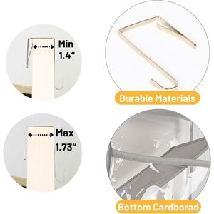 Organizador Colgante para Puerta de Armario de 5 Niveles, Transparente, Extra Grande, con 10 Compartimentos - Product Image 2