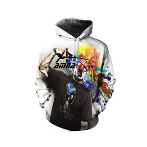 Sudadera con capucha de manga larga para hombre, Jersey masculino de poliéster con estampado de sublimación, informal - Product Image 4