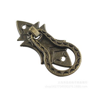 Poignée de tiroir de style chinois antique B29 en alliage de zinc, forme originale 28x64mm, poignée de meuble durable - Product Image 5