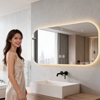 Miroir de salle de bain intelligent LED IP44 éclairé, anti-buée, avec capteur tactile, tailles personnalisées pour la maison, l'hôtel, le salon et la salle de sport OEM/ODM