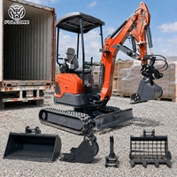 Mini-excavatrice FULCORE entièrement personnalisable avec cabine optionnelle pour travaux routiers et excavations flexibles