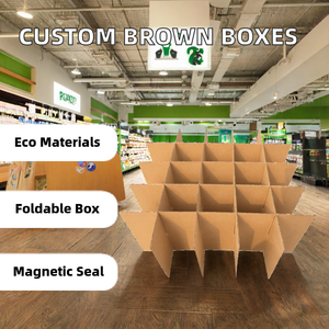 Boîtes de déménagement en carton ondulé brun personnalisées avec logo, en matériaux recyclés, empilables, réutilisables, 3-5 couches, emballage en carton - Product Image 2