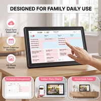 Cadre photo numérique intelligent connecté au Wi-Fi, écran tactile HD, transfert de photos sur le cloud, calendrier multifonction, montage mural ou sur bureau
