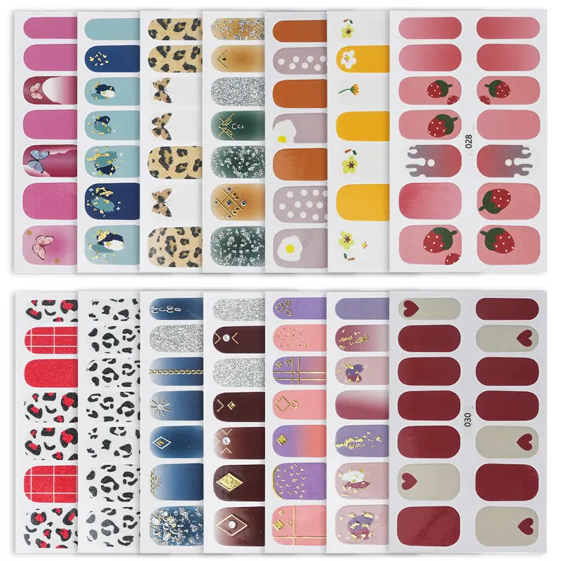 High Quality Custom Manicure Wraps Diy Valentine Manicure Art Decoration nail polish nail stickers