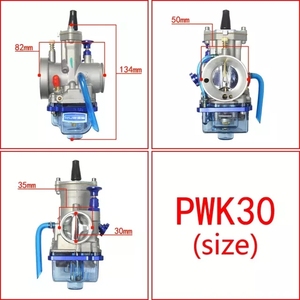Carburador de motocicleta PWK24 PWK26 PWK28 PWK30 para Universal Koso <span class=keywords><strong>OKO</strong></span> YZ85 Power Jet 2T 4T cubierta transparente azul - Product Image 5
