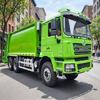 Camion à ordures compacteur lourd SHACMAN 20m³ 6X4, grand camion à ordures compacteur avec vérin hydraulique pour l'Afrique
