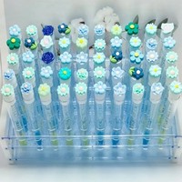 Brosse à mascara transparente jetable pour greffe de cils, série Fleur