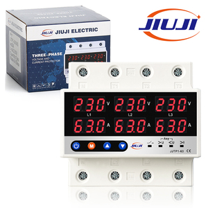 Interruttori Automatici Compatti JIUJI a Tensione Regolabile, Trifase 4 Fili <span class=keywords><strong>3P</strong></span>+N, Montaggio su Guida DIN, Misuratore di Tensione e Corrente, Protezione 6kA - Product Image 3