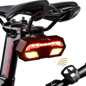 Nuovo indicatore led per bici luce posteriore luce di avvertimento di sicurezza per ciclismo notturno fanale posteriore per bicicletta con telecomando