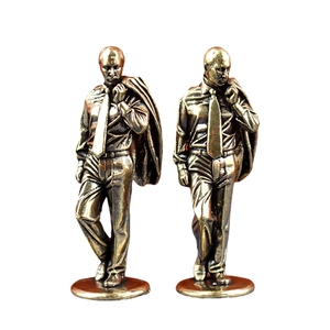 Patung Figur Pria Berbahan Kuningan, Kerajinan Seni Logam, Ornamen Gaya Klasik untuk Dekorasi Rumah, Hadiah - Product Image 5