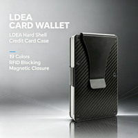 Dompet Kartu RFID Blocking dengan Tali Elastis Lepas Pasang, Bahan Aluminium Alloy - Penjepit Kartu Kredit Model Lipat, Modis, Lengkap untuk Semua Kartu
