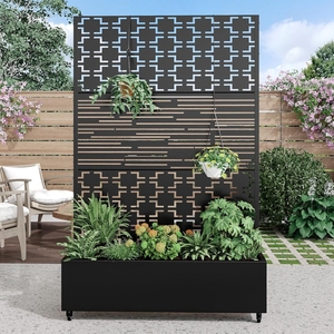 <span class=keywords><strong>Support</strong></span> <span class=keywords><strong>à</strong></span> fleurs décoratif d'extérieur, cloison d'extérieur, écran métallique, jardinière <span class=keywords><strong>à</strong></span> <span class=keywords><strong>roulettes</strong></span>, rainure de plantation <span class=keywords><strong>pour</strong></span> jardinage d'extérieur - Product Image 2
