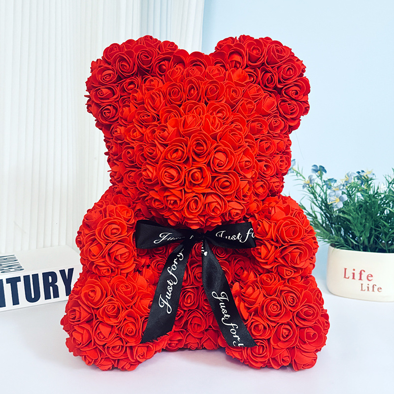 Red rose bear