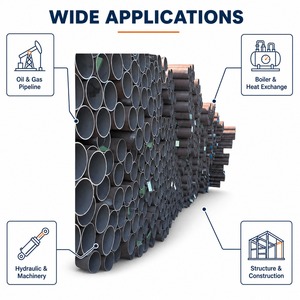 Tuyaux en <span class=keywords><strong>acier</strong></span> sans soudure de petit diamètre personnalisés de 25 mm, Sch40, épaisseur de paroi de 15 mm, 9 m pour la construction - Product Image 2